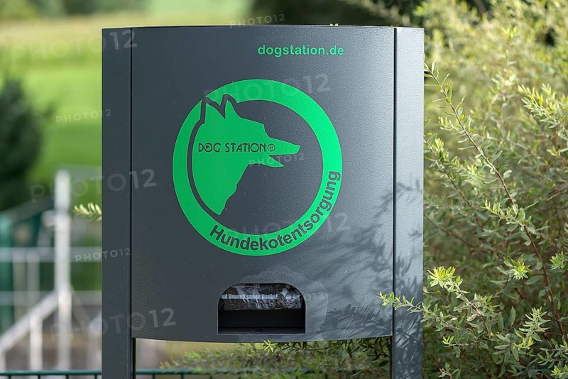 Dog faeces disposal station, Bavaria, Germany, Europe