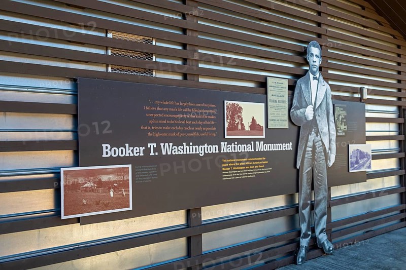 Hardy, Virginia, Booker T. Washington National Monument. The Monument encompasses the former James Burroughs plantation where Washington was born a slave in about 1856 and where he was freed from slavery in 1865. He went on to found the Tuskegee Institute
