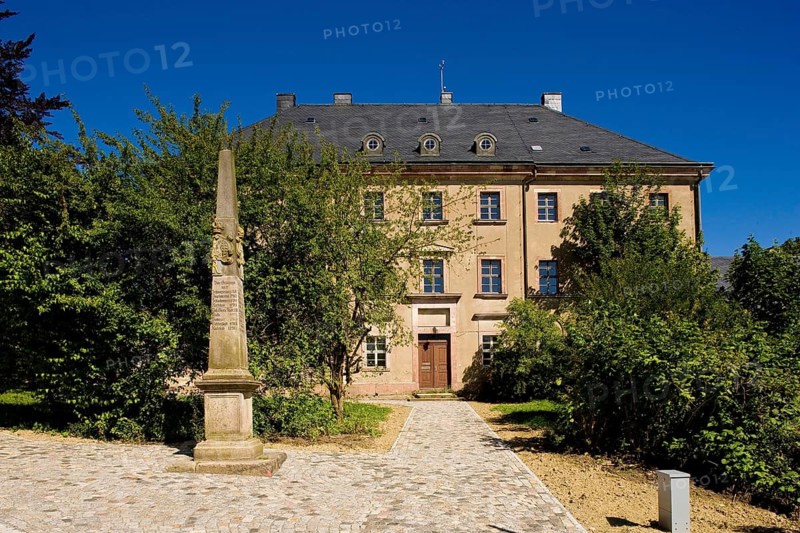 Grünhain former monastery with Saxon postcode column