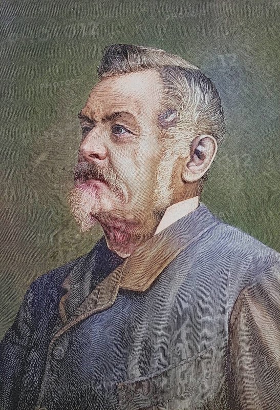 Carl Friedrich Wilhelm Jordan, 1819, 1904, a German writer and politician, c. 1885, Historical, digitally restored reproduction from a 19th century original, a German writer and politician, c. 1885, Historical, digitally restored reproduction from a 19th century original