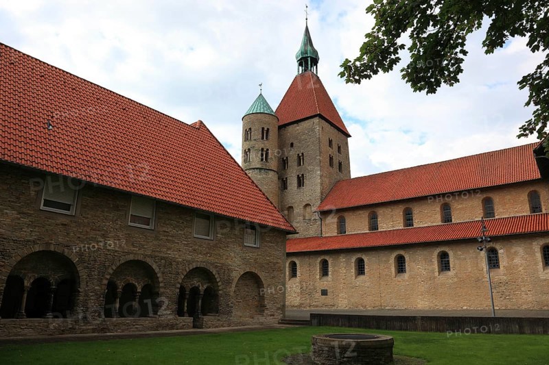St. Bonifatius, a former free-world ladies' convent with a collegiate church in Freckenhorst, Warendorf district, North Rhine-Westphalia, Germany, Europe