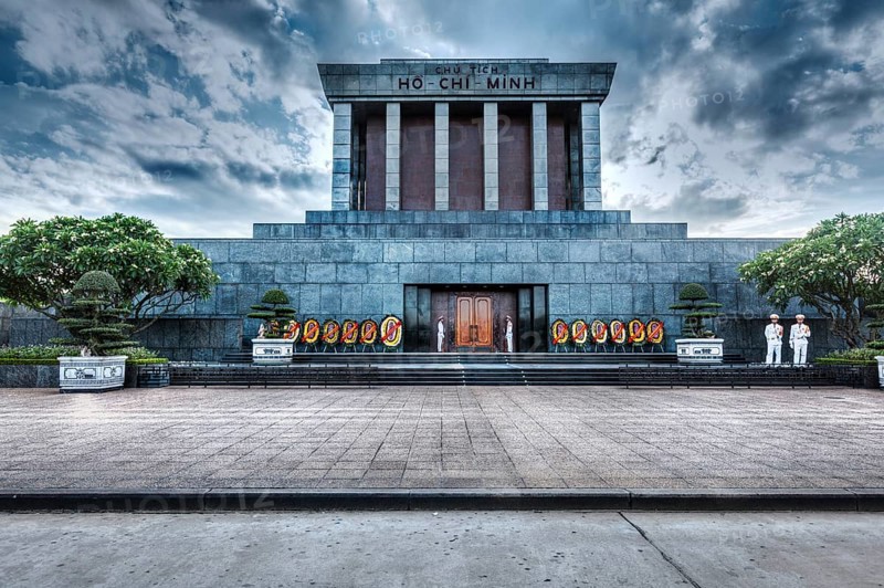 HANOI, VIETNAM, JUNE 11, 2011: Ho Chi Minh mausoleum. Ho Chi Minh was a Vietnamese Communist revolutionary leader, prime minister and president of Vietnam. High dynamic range image