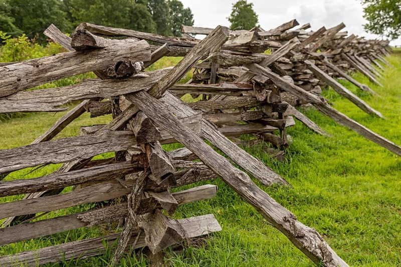 Republic, Missouri, A split rail fence at Wilson's Creek National Battlefield, site of an 1861 battle in the American Civil War