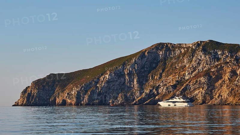 LuxuMorning light, harbour, Marettimo town, Marettimo, Egadi Islands, Sicily, Italy, Europe