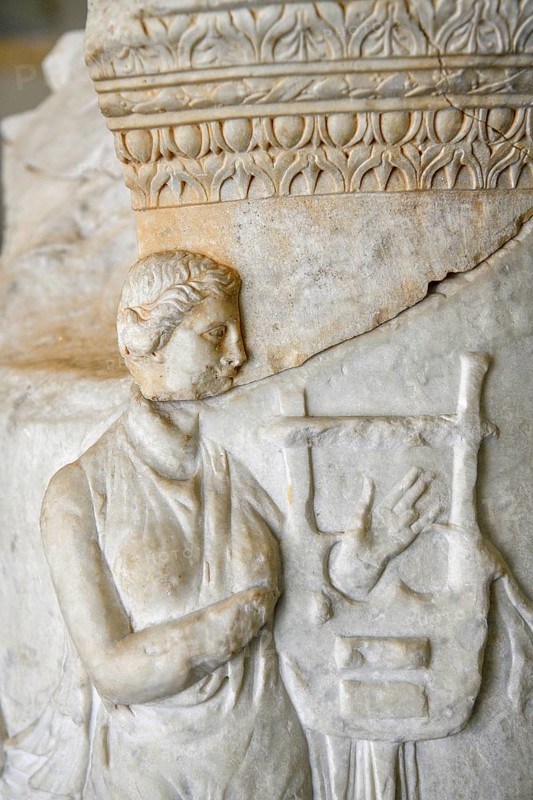 Roman relief, Museo del Teatro Romano, Museum of the Roman Theatre, Cartagena, Region of Murcia, Spain, Europe