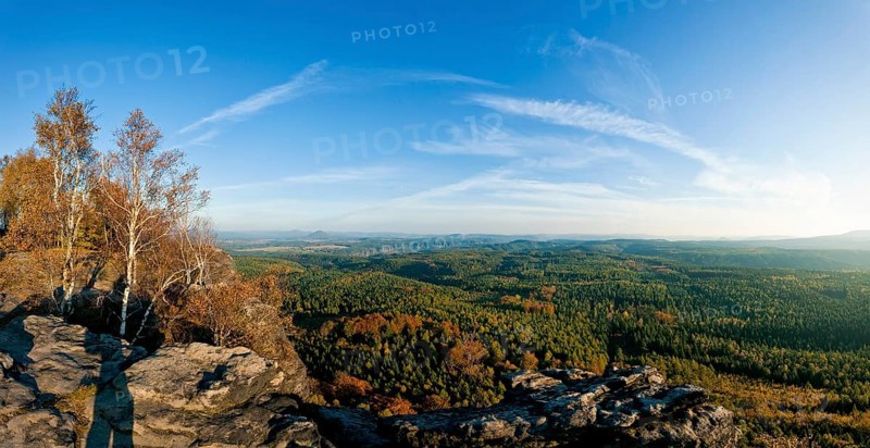 Zschirnstein view in Saxon Switzerland