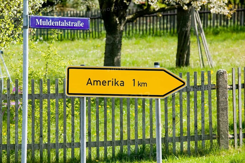 Place name sign America