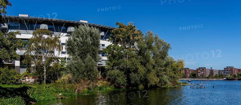 Modern architecture, Rummelsburg Bay, Berlin-Lichtenberg, Germany, Europe