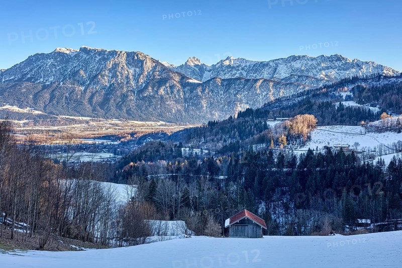 Snow, Leitzachtal, Fischbachau, Bavaria, Germany, Europe