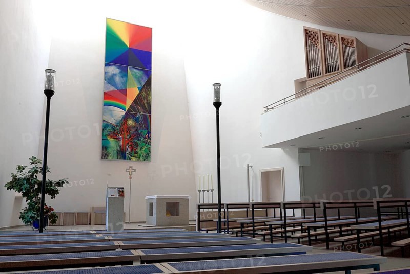 St. Christopher's motorway church, Himmelkron, Kulmbach district, Upper Franconia, Bavaria, Germany, Europe