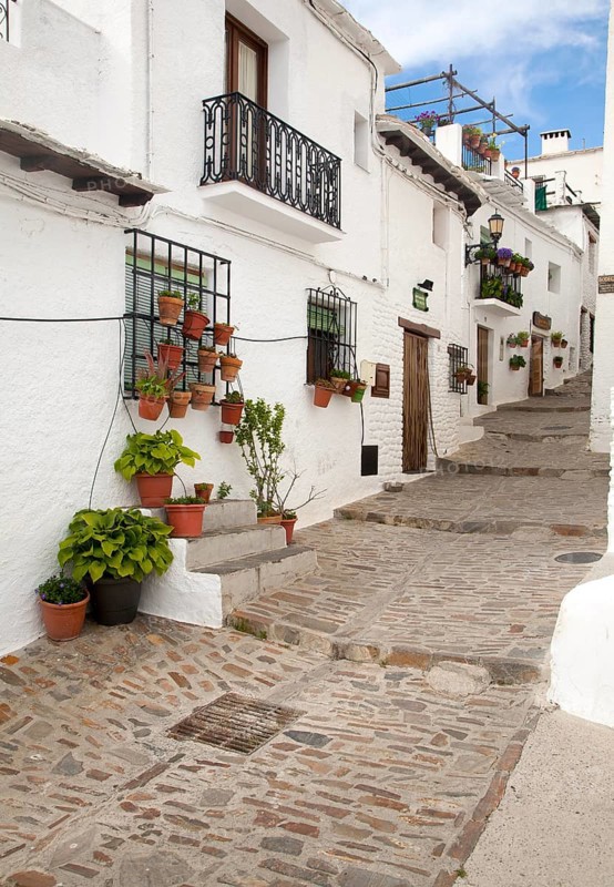 Houses in the village of Capileira, High Alpujarras, Sierra Nevada, Granada province, Spain, Europe