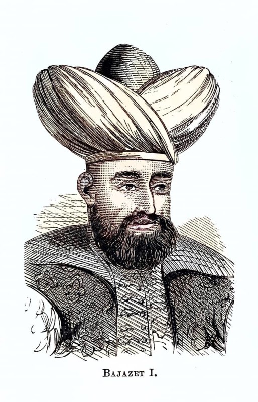 Bayezid I (born 1360, died 8, 9 March 1403), was Sultan of the Ottoman Empire from 1389 to 1402, Historical, digitally restored reproduction from a 19th century original, Record date not stated