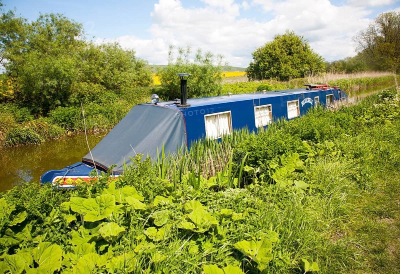 Kennet and Avon canal stretch between All Cannings and Alton Barnes, Vale of Pewsey, Wiltshire, England, United Kingdom, Europe
