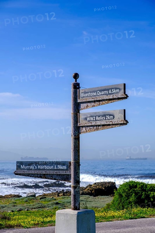 Signpost, Robben Island, Prison Island near Cape Town, Cape Town, Western Cape, South Africa, Africa