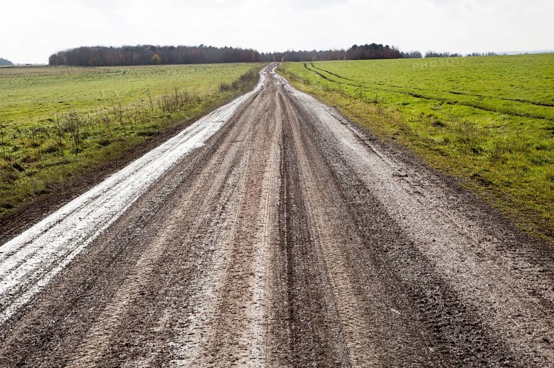 Unsurfaced track road chalk upland landscape Figheldean Down, Salisbury Plain, Wiltshire, England, UK