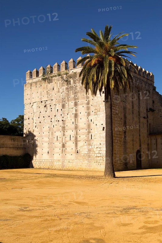 Fortified tower in the Alcazar, Jerez de la Frontera, Spain, Europe