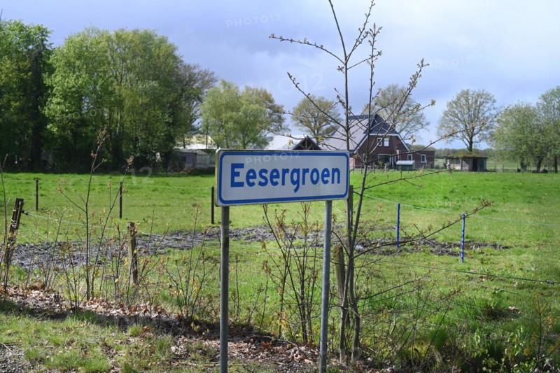 NL, Eesergroen: Spring characterises the landscape, towns and people in the province of Drenthe in the Netherlands. The village of Eesergroen in Drenthe. NL, Eesergroen: Spring shapes the landscape, cities and people in the province of Drenthe in the Netherlands