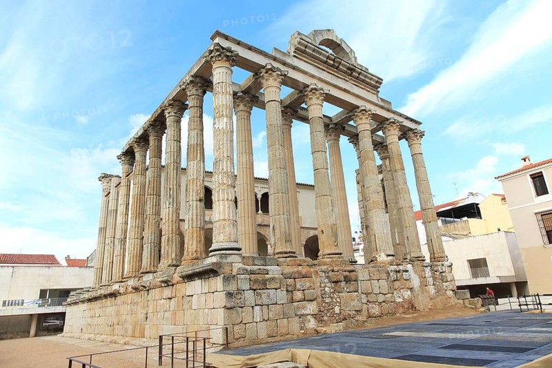 Roman Templo de Diana, Temple of Diana, Merida, Extremadura, Spain, Europe