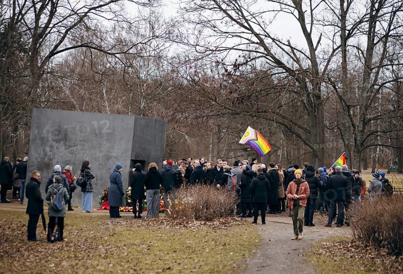 Commemorative event on the occasion of Holocaust Remembrance Day, in memory of the victims of National Socialism, at the Memorial to the Homosexuals Persecuted under National Socialism in Berlin, 31 January 2024