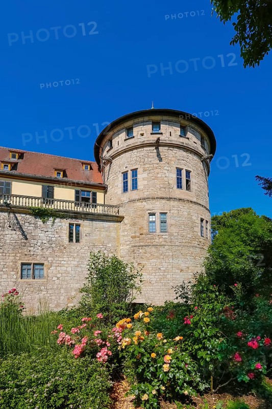 Hohentübingen Palace, tower, masonry, Museum of the University of Tübingen MUT, university institution, historical building, place of learning, Renaissance complex built in the 16th century, Eberhard Karls University of Tübingen, Tübingen, Baden-Württemberg, Germany, Europe