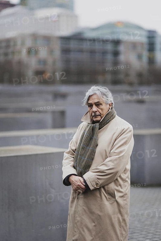 Christian Pfeil, contemporary witness and Holocaust survivor, photographed as part of the commemorative event at the Memorial to the Murdered Jews of Europe in Berlin, 31 January 2024 / Photographed on behalf of the Federal Ministry for Women, Senior Citizens, Family and Youth