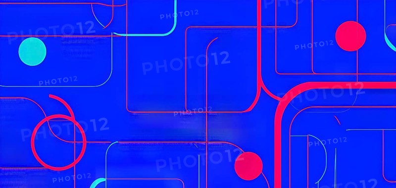 Abstract minimalist illustration theme in vibrant neon color accents symbolizing fun and ease, AI generated