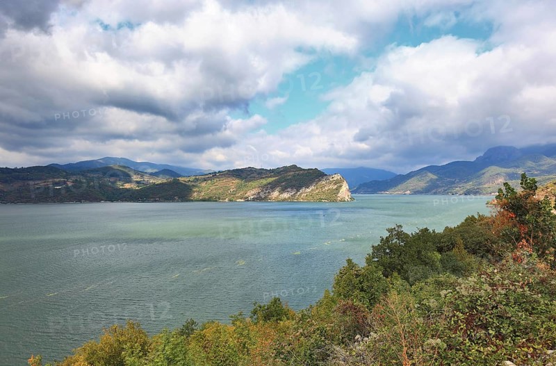 Wallachia, view of the Danube landscape between Dubova and Svinita, Iron Tor nature park Park, Romania, Europe