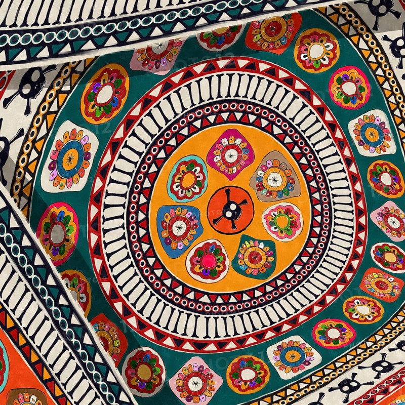 Ethnic art tribal style background. Texture art graphic print design, wallpaper.