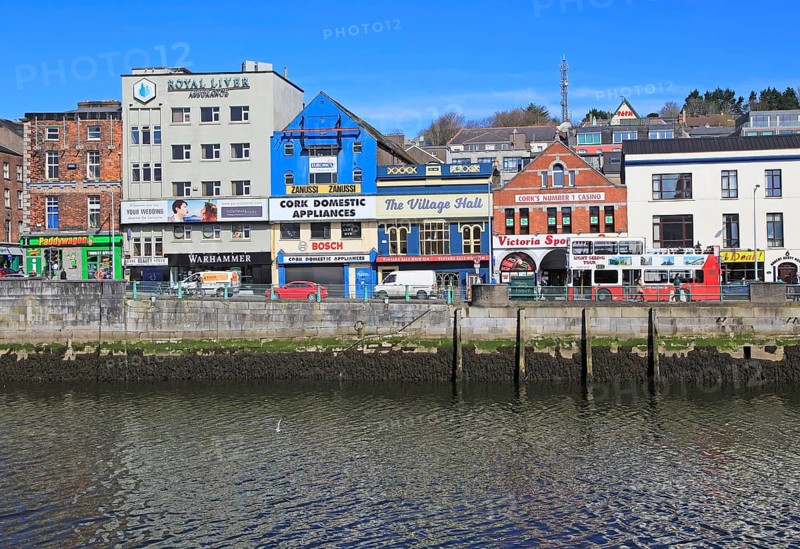 Colourful buildings on Patricks Quay, River Lee, City of Cork, County Cork, Ireland, Irish Republic, Europe