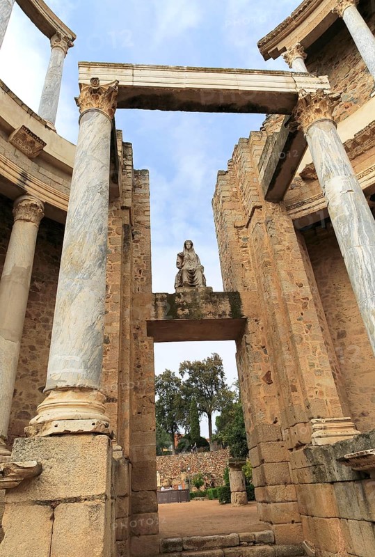 Teatro Romano, Roman Amphitheatre, Merida, Extremadura, Spain, Europe