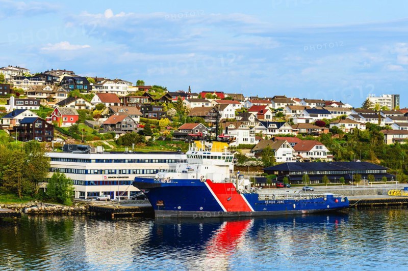 Rescue Zone UT 722 Ships over FjordSailing, Stavanger, Boknafjorden, Norway, Europe