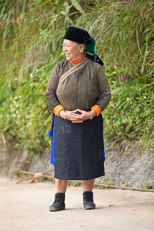 Vietnamese woman, 69 years old, from the Hmong minority in everyday clothes, Bac Sum village, Ha Giang province, Vietnam, Asia