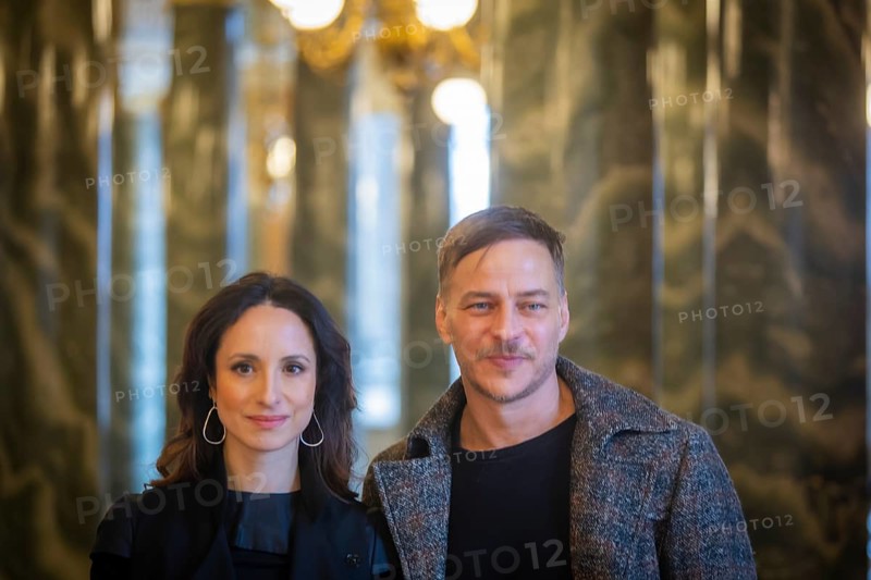 Stephanie Stumph and Tom Wlaschiha - Press event for the moderation of the SemperOperaball 2024, Dresden, Saxony, Germany, Europe