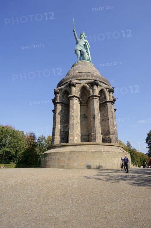 Hermann Monument by Ernst von Bandel, Detmold, Teutoburg Forest, North Rhine-Westphalia, Germany, Europe
