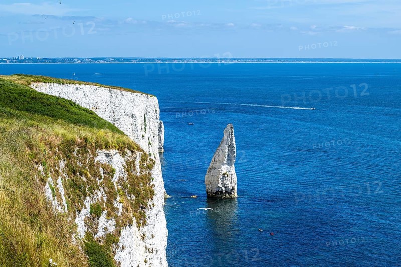 White Cliffs of Old Harry Rocks Jurassic Coast, Dorset Coast, Poole, England, United Kingdom, Europe