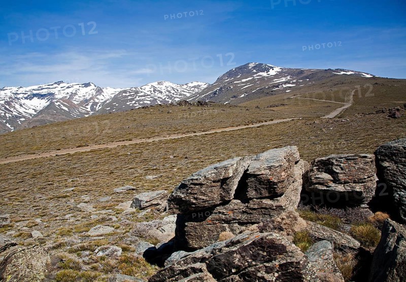 Landscape of Sierra Nevada Mountains in the High Alpujarras, near Capileira, Granada Province, Spain, Europe