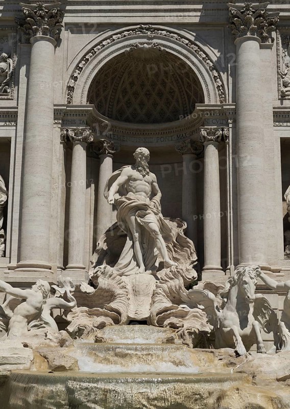 Palazzo Poli, also Palazzo Conti, Trevi Fountain, Fontana di Trevi, Rome, Italy, Europe