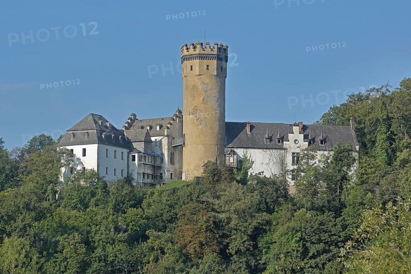Castle built 12th century, Dehrn, Lahntal, Runkel, Westerwald, Taunus, Hesse, Germany, Europe