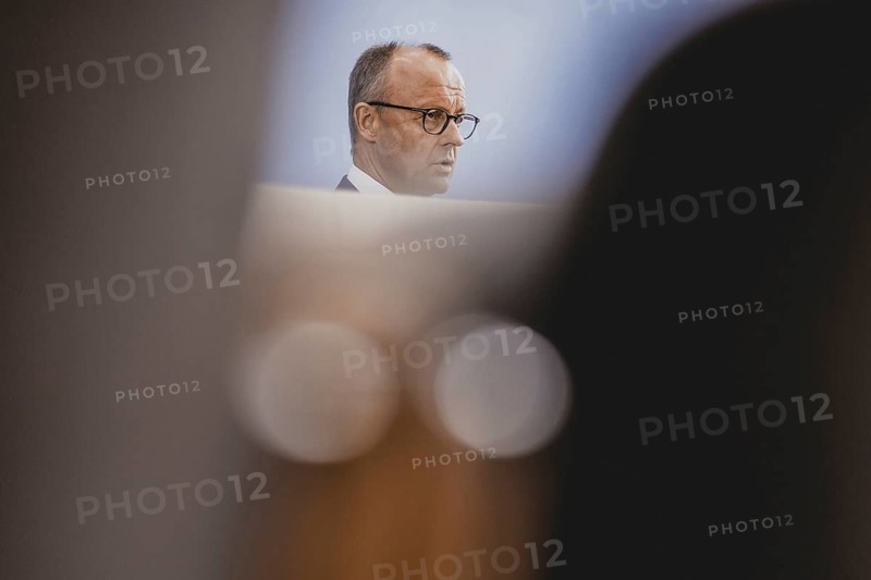 Friedrich Merz, CDU party chairman, at the Federal Press Conference on the consequences of Solingen. Berlin, 27.08.2024