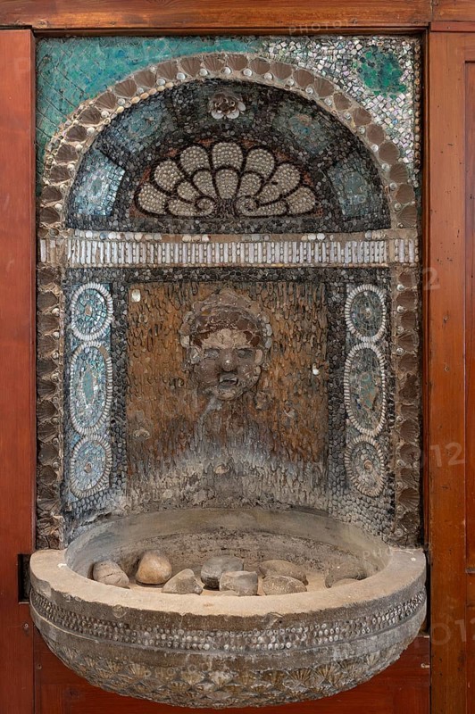 Art Nouveau fountain in the vestibule of the Künstlerhaus, cultural institution of the city of Nuremberg, Nuremberg, Middle Franconia, Bavaria, Germany, Europe