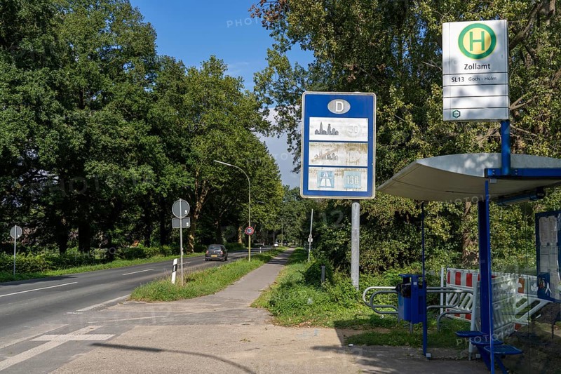 Green border, border crossing Siebengewald-Gaesdonck, south of Goch, without controls, between the Netherlands and Germany, faded border sign, North Rhine-Westphalia, Germany, Europe