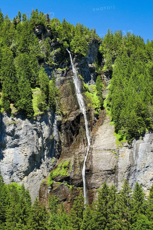 Waterfall, Bernese Oberland, Switzerland, Europe