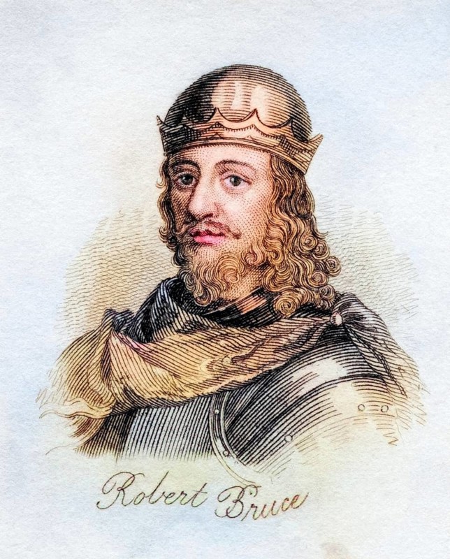 Robert I. King of Scots 1274 -1329 Robert the Bruce from the book Crabbs Historical Dictionary from 1825, Historical, digitally restored reproduction from a 19th century original, Record date not stated