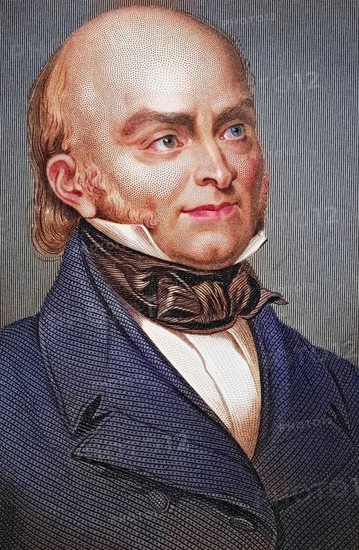 John Quincy Adams, 1767, 1848, Eldest son of President John Adams and sixth President of the United States of America, Illustration from Gallery of Historical Portraits, published around 1880, Historical, digitally restored reproduction from a 19th century original, Record date not stated
