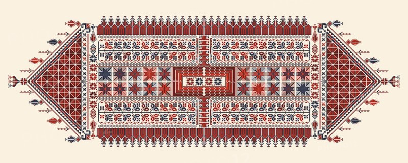 Tatreez, decorative Palestinian embroidery symbol