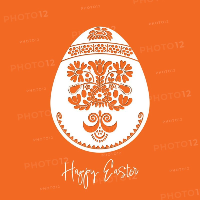 Easter Eggs ornament.Vector emplate for laser cutting, wood carving, paper cut and printing. Vector illustration