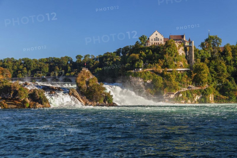 Rhine Falls of Schaffhausen with Laufen Castle, Neuhausen near Schaffhausen, Switzerland, Neuhausen, Canton of Schaffhausen, Switzerland, Europe
