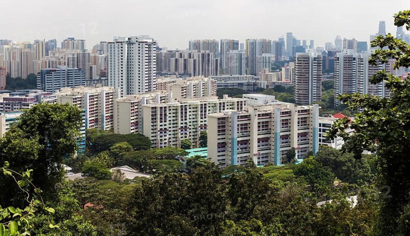 A modern buildings surrounded by jungle, Singapore, Asia