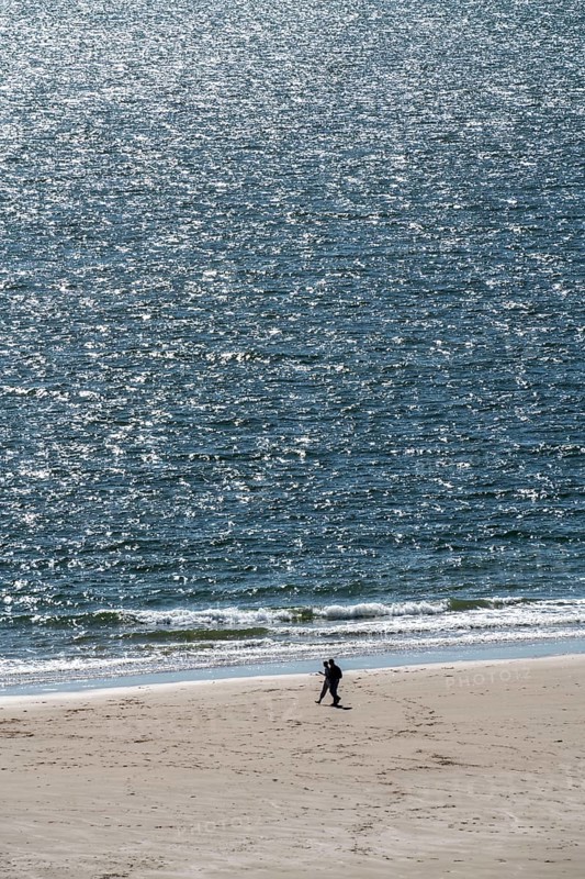 Strollers on the beach near Zoutelande Province of Zeeland, Walcheren Peninsula, Netherlands