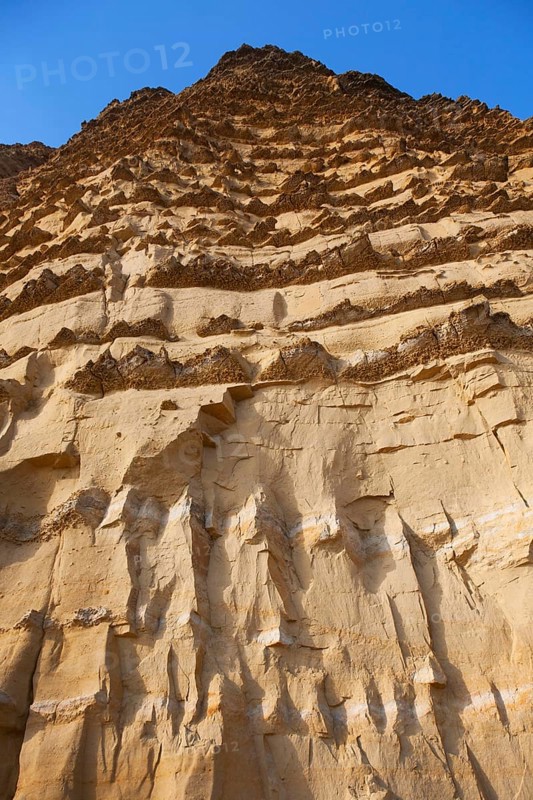 Sandstone cliffs and beach West Bay, Bridport, Dorset, England, UK